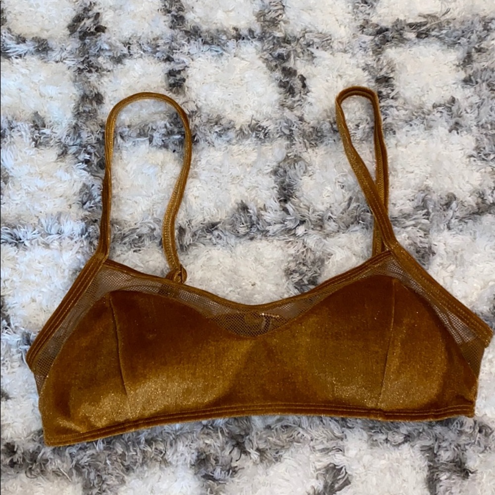 Orange Colored Velvet Bralet